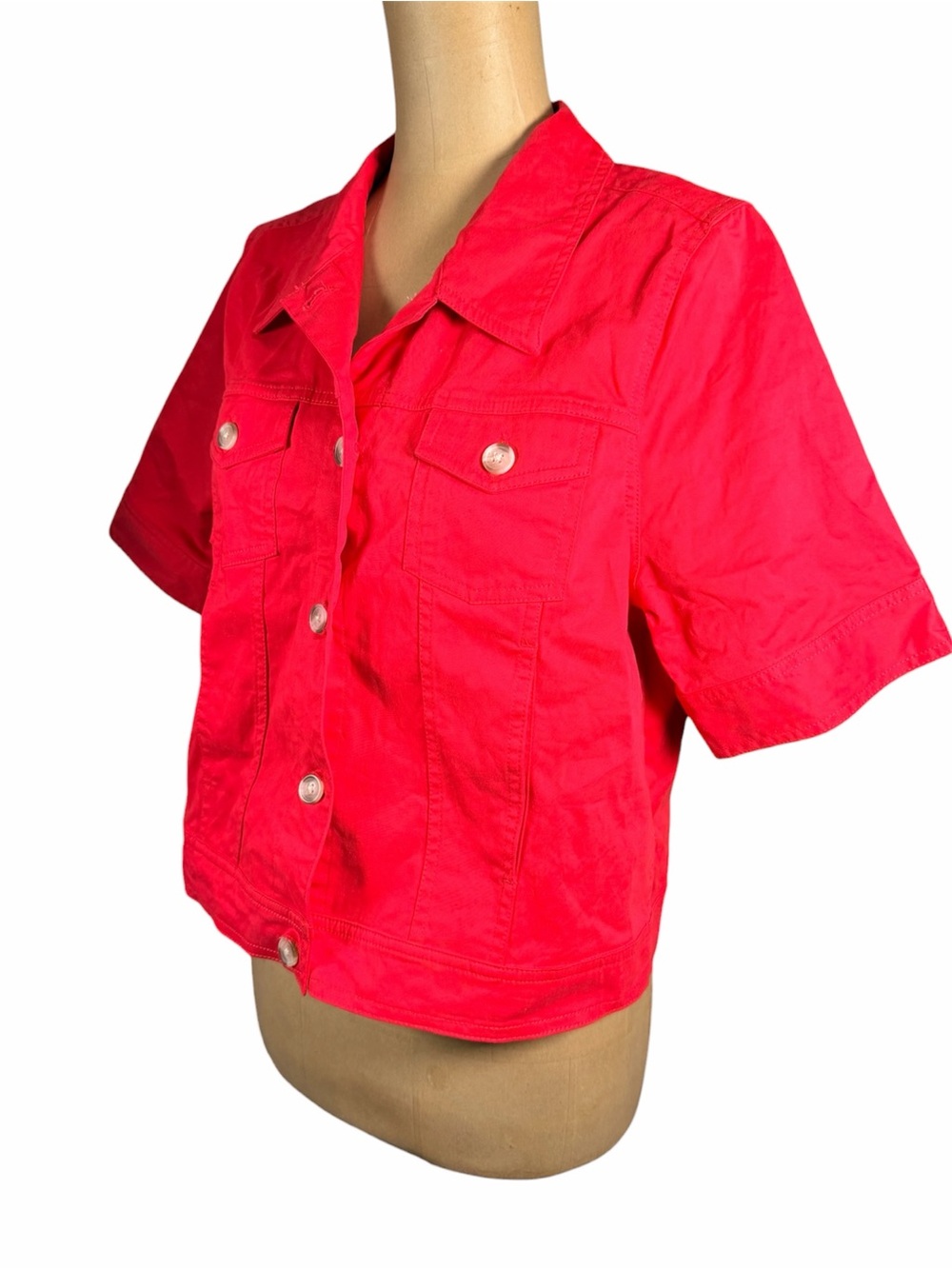 APPLESEEDS Petite Bright Red Button Down